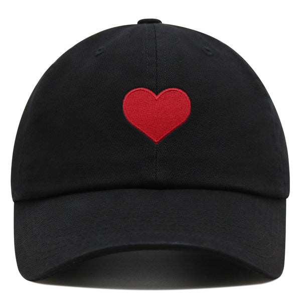 Heart Symbol Premium Dad Hat Embroidered Cotton Baseball Cap Simple Heart
