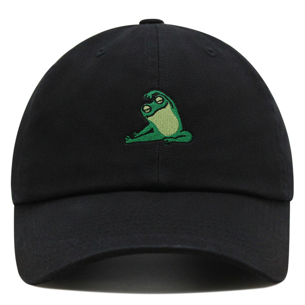 Frog Yoga Premium Dad Hat Embroidered Cotton Baseball Cap Funny Yoga