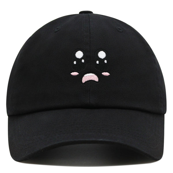 Cartoon Cute Face Premium Dad Hat Embroidered Cotton Baseball Cap Animation