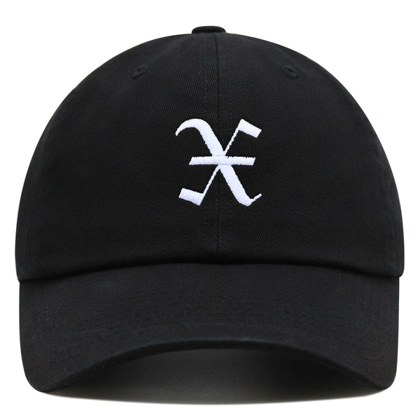 Old English Letter X Premium Dad Hat Embroidered Cotton Baseball Cap English Alphabet
