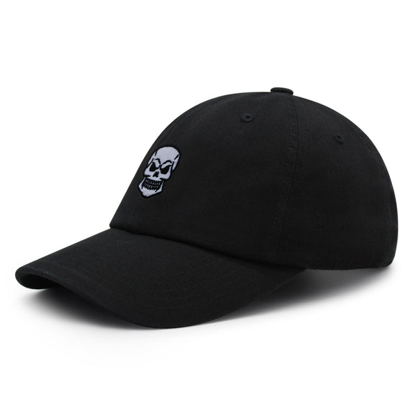 Skull Front View Premium Dad Hat Embroidered Baseball Cap Grunge