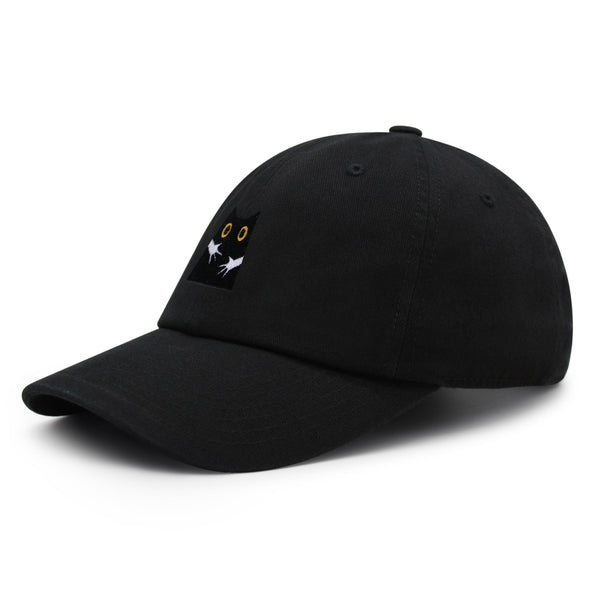 Hugs Premium Dad Hat Embroidered Baseball Cap Black Cat Mom