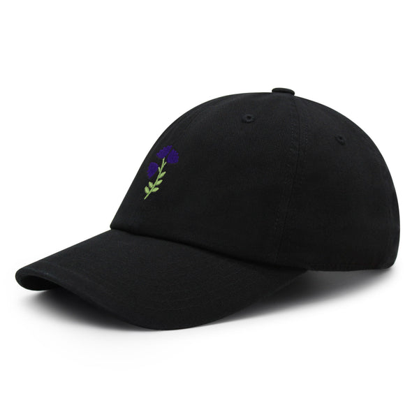 Purple flower Premium Dad Hat Embroidered Baseball Cap Purple Floral