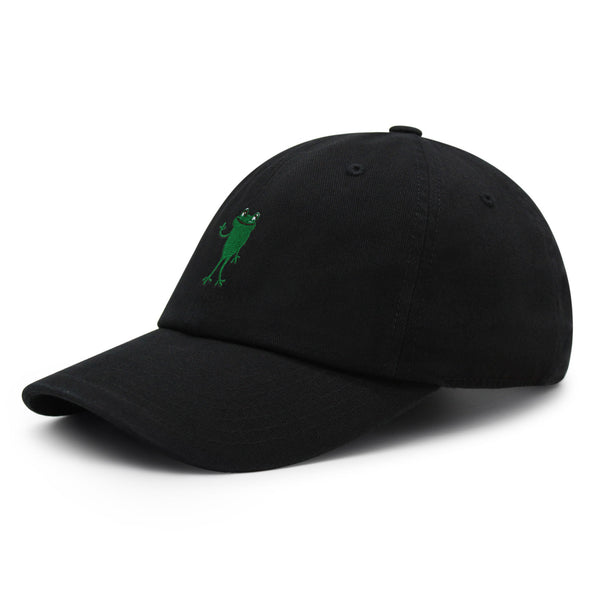 Frog Hi! Premium Dad Hat Embroidered Baseball Cap Cute