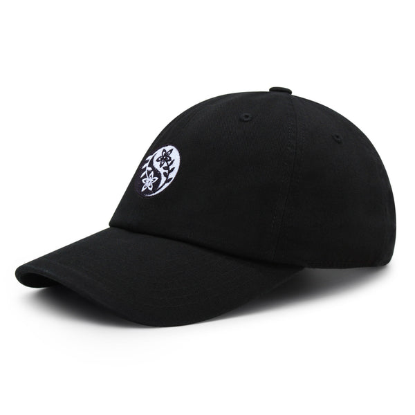 Flower Ying Yang Premium Dad Hat Embroidered Cotton Baseball Cap Symbol