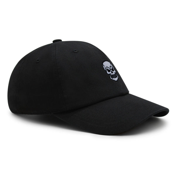 Skull Front View Premium Dad Hat Embroidered Baseball Cap Grunge