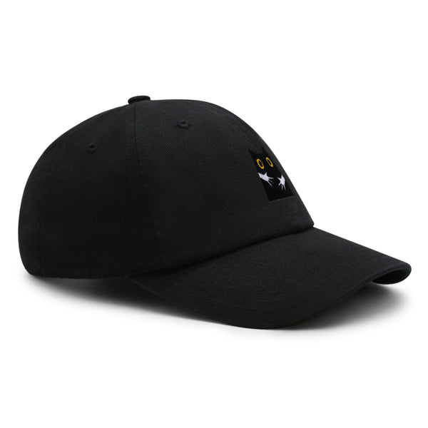 Hugs Premium Dad Hat Embroidered Baseball Cap Black Cat Mom