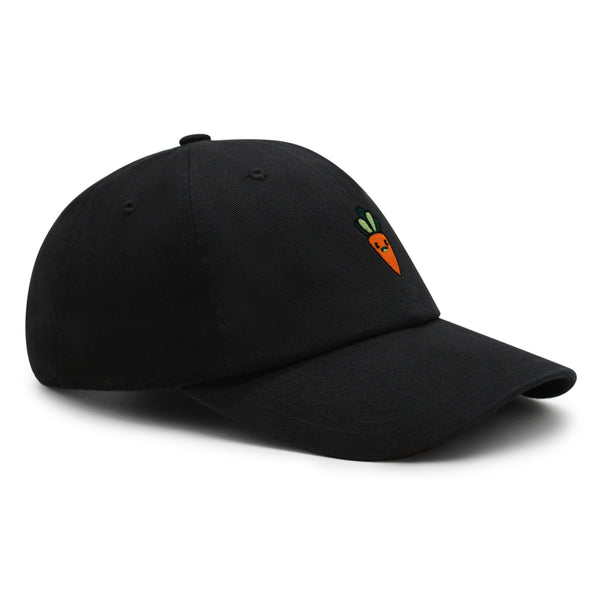 Smiling Carrot Premium Dad Hat Embroidered Baseball Cap Vegetable Vegan