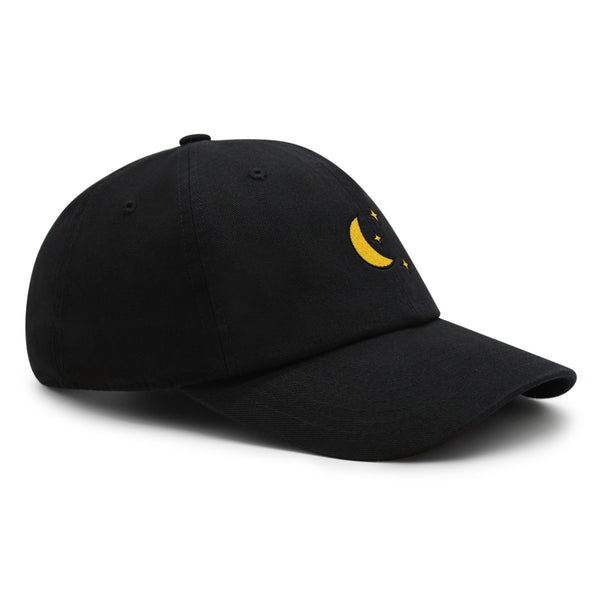 Moon Premium Dad Hat Embroidered Baseball Cap Space Sky Night