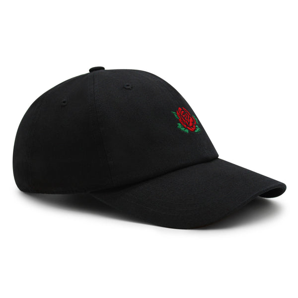 Rose Premium Dad Hat Embroidered Cotton Baseball Cap Flower Tattoo