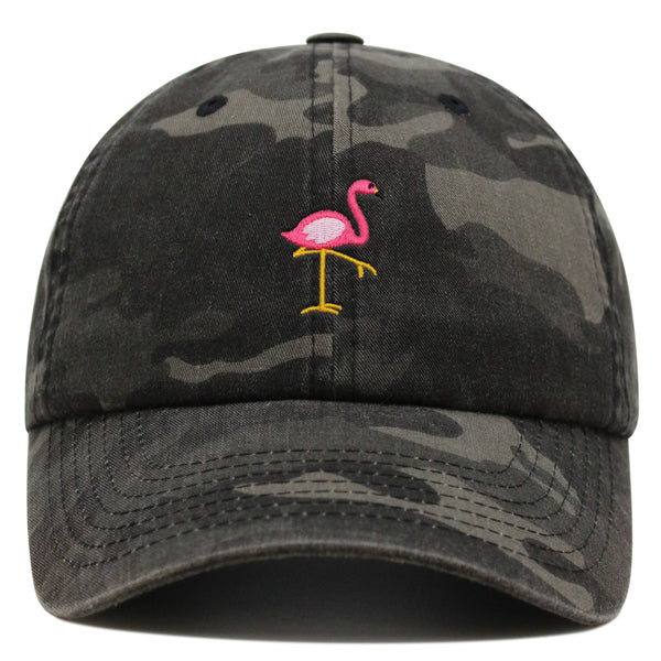 Flamingo Premium Dad Hat Embroidered Baseball Cap Bird Pink