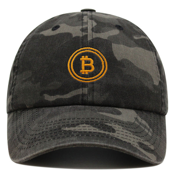 Bitcoin Premium Dad Hat Embroidered Baseball Cap Cryptocurrency