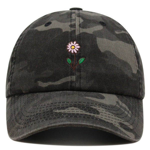 Flower Premium Dad Hat Embroidered Baseball Cap Flower Pink