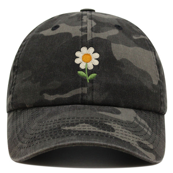 Chamomile Flower Premium Dad Hat Embroidered Baseball Cap Floral