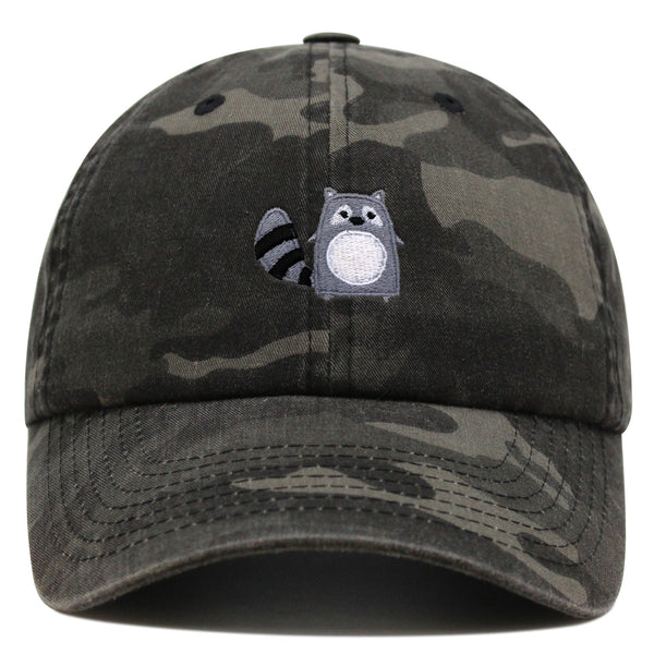 Racoon Premium Dad Hat Embroidered Baseball Cap Cute Zoo