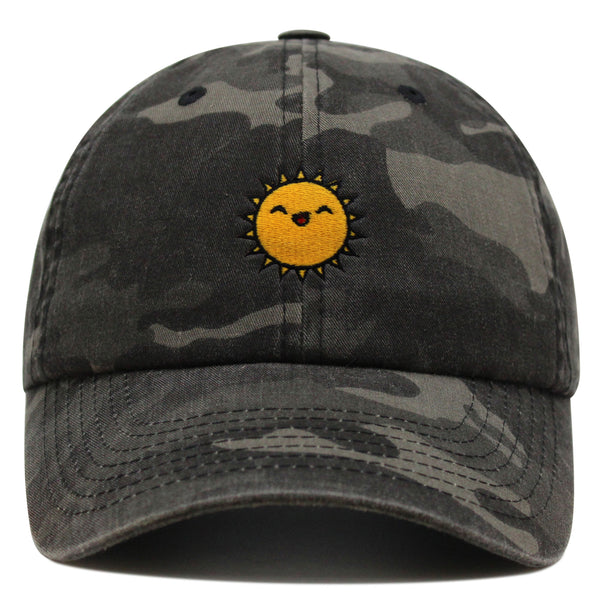 Happy Sun Premium Dad Hat Embroidered Baseball Cap Sunny Summer Morning