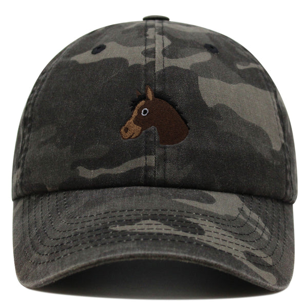 Horse Head Premium Dad Hat Embroidered Baseball Cap Cowboy Zoo