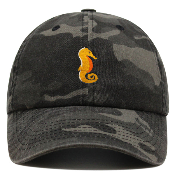 Seahorse Premium Dad Hat Embroidered Baseball Cap Ocean Sea Fish