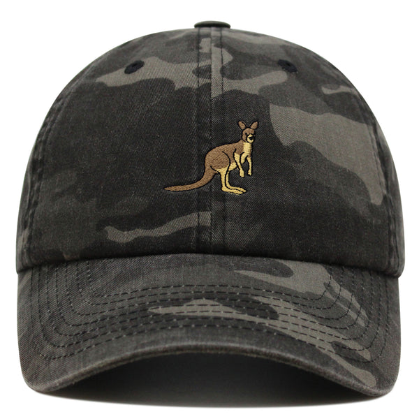 Kangaroo Premium Dad Hat Embroidered Baseball Cap Australia Animal