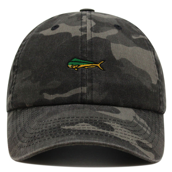 Mahi-Mahi Fish Premium Dad Hat Embroidered Baseball Cap Fishing Ocean