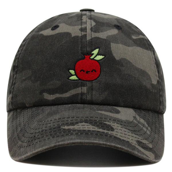 Pomegranate Premium Dad Hat Embroidered Baseball Cap Vegan Fruit Garnet