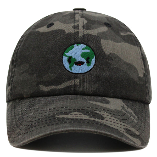 Happy Earth Premium Dad Hat Embroidered Baseball Cap Earth Environment