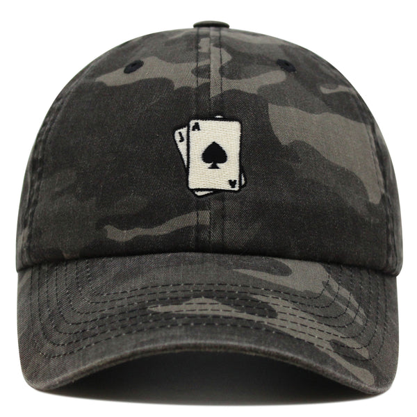 Blackjack Premium Dad Hat Embroidered Baseball Cap Card Casino Las Vegas