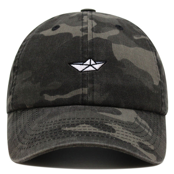 Paper Boat Premium Dad Hat Embroidered Baseball Cap Pond Memory