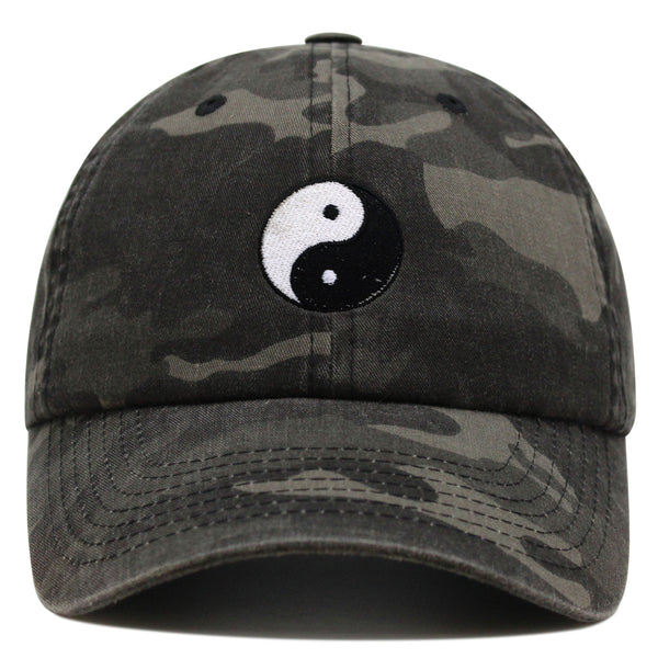 Ying Yang Premium Dad Hat Embroidered Baseball Cap Asian Meditation