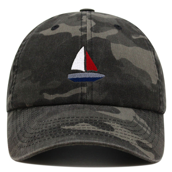 Cute Boat Premium Dad Hat Embroidered Baseball Cap Sailor Ocean