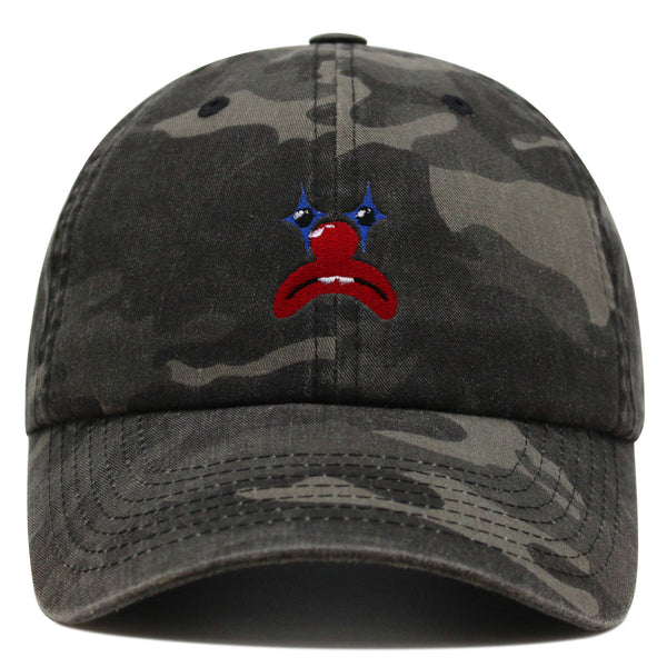 Clown Face Premium Dad Hat Embroidered Baseball Cap Circus Sad