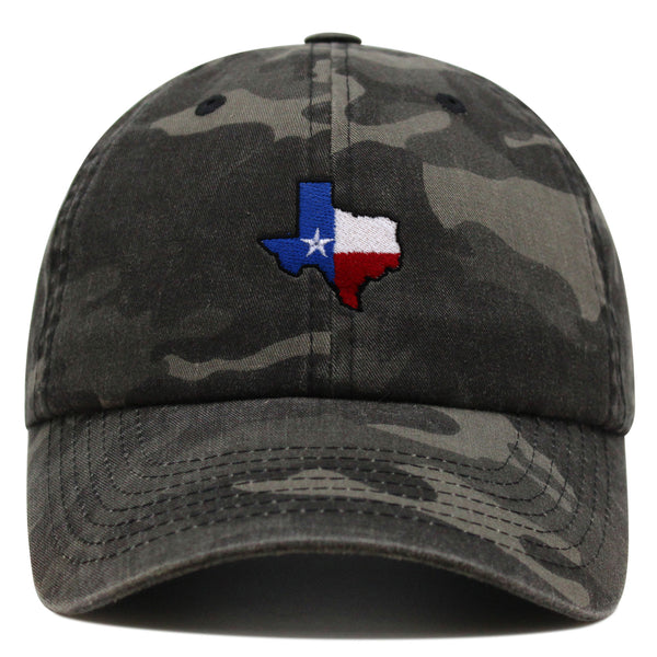 Texas Premium Dad Hat Embroidered Baseball Cap Map Flag