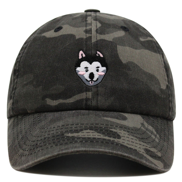 Husky Premium Dad Hat Embroidered Baseball Cap Dog Puppy