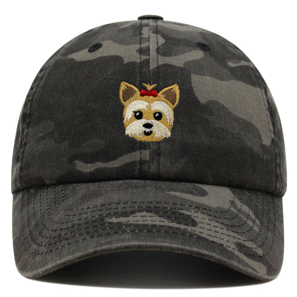 Yorkshire Terrier Premium Dad Hat Embroidered Baseball Cap Puppy Yorkie