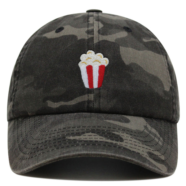 Popcorn Premium Dad Hat Embroidered Baseball Cap Theater Foodie