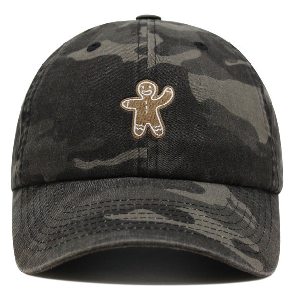 Gingerbread Man Premium Dad Hat Embroidered Baseball Cap Holiday Cookie