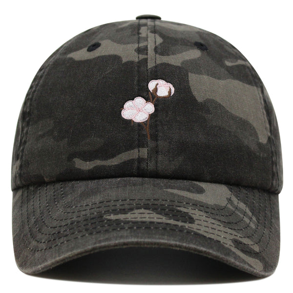 Cotton Flower Premium Dad Hat Embroidered Baseball Cap Tree