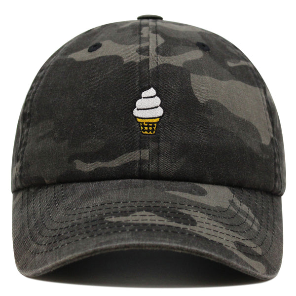 Ice cream Cone Premium Dad Hat Embroidered Baseball Cap Cute