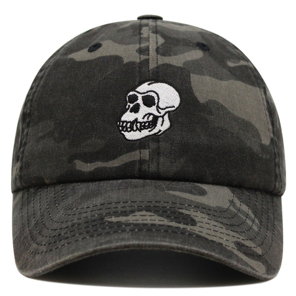 Gorilla Skull Premium Dad Hat Embroidered Baseball Cap Skelton