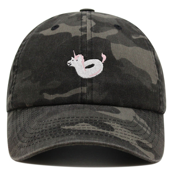 Unicorn Floaty Premium Dad Hat Embroidered Baseball Cap Swim