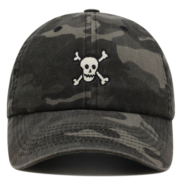 Crossbones Premium Dad Hat Embroidered Baseball Cap Skull