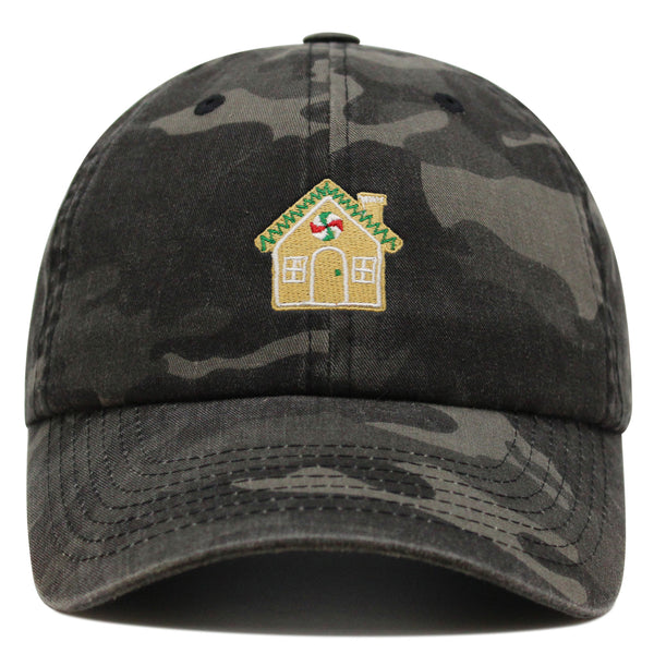 Gingerbread House  Premium Dad Hat Embroidered Baseball Cap Holiday