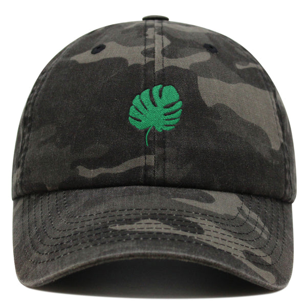 Tropical Palm Leaf Premium Dad Hat Embroidered Cotton Baseball Cap Tree