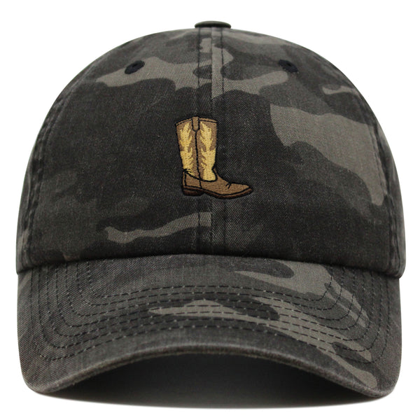 Cowboy Boot Premium Dad Hat Embroidered Baseball Cap Boots