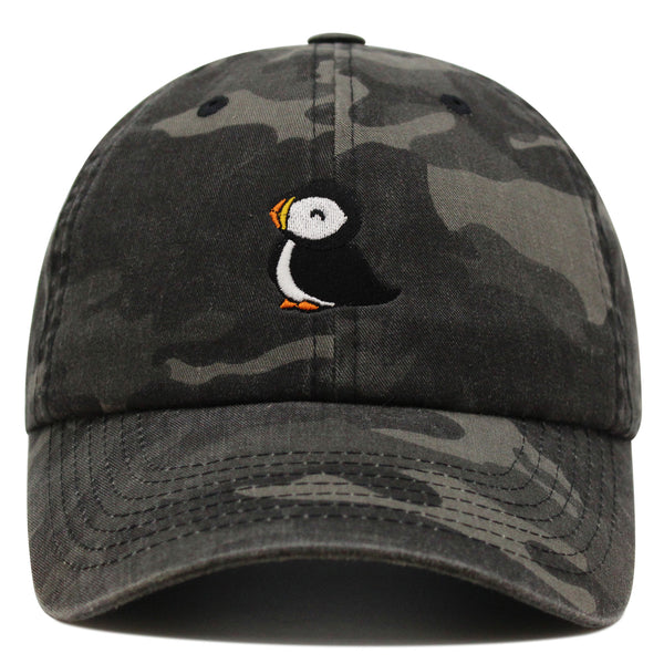 Puffin Premium Dad Hat Embroidered Baseball Cap Cute Bird