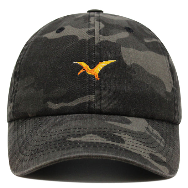 Pterodactyl Premium Dad Hat Embroidered Baseball Cap Dinosaur