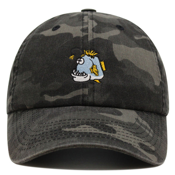 Angler Fish Premium Dad Hat Embroidered Baseball Cap Funny