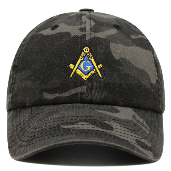 Masonic Symbol Premium Dad Hat Embroidered Cotton Baseball Cap Freemason