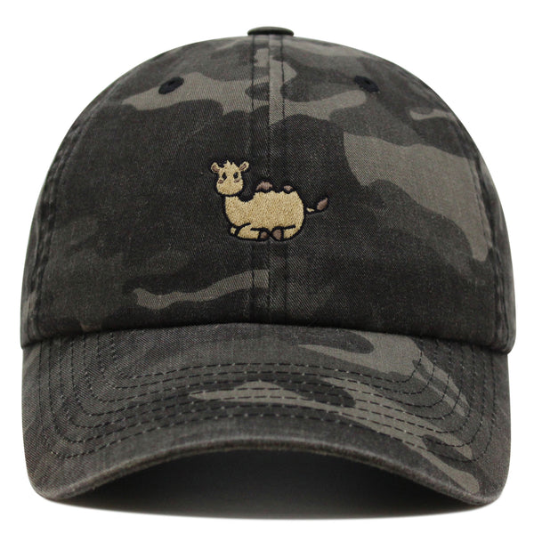 Camel Sitting Premium Dad Hat Embroidered Cotton Baseball Cap Cute Desert