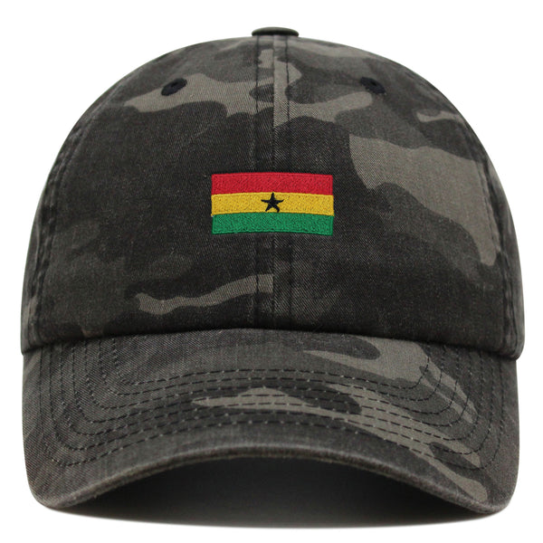 Ghana Flag Premium Dad Hat Embroidered Cotton Baseball Cap Country Flag Series